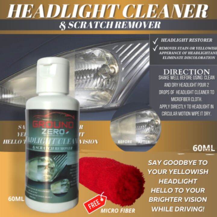 The new 2022 Ground Zero Car Care Headlight Cleaner and Scratch remover