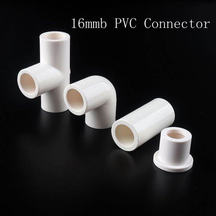 5 30pcs Internal Dia 16mm White PVC Pipe Fittings Straight Elbow Solid ...