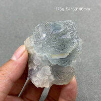 100 ธรรมชาติจีน Hu Nan Xianghualing สีเขียว Vitreous โปร่งใส Fluorite ตัวอย่าง Calcite Healing คริสตัลหิน