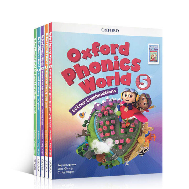 10 books oxford phonics world 5 reading books 5 workbooks set