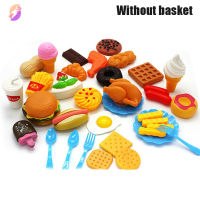 HONE 34 PCS Fun Play Food Set for Children Kitchen Cooking Kids Toy Lot Play House