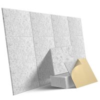 Self-Adhesive Acoustic Panels 12 Pack,12 x 12 x 0.4 inch Sound Proof Padding,Sound Absorbing Panel for Home