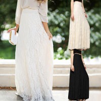 Xinyi3 ชุดสตรีกระโปรงลูกไม้ Maxi ยาว Boho Beach Tulle แฟชั่นงานแต่งงาน S-XL