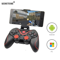 Kebeteme ไร้สาย Android Gamepad T3 x3 ไร้สายจอยสติ๊กควบคุมเกมบลูทูธ bt3.0 จอยสติ๊กสำหรับโทรศัพท์มือถือพีซี T V H older