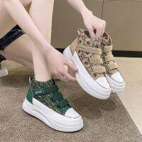 CODkuo0186 new Internal Increased Canvas Shoes Zipper Leopard Flowers High To Help Casual Sports Womens Shoes