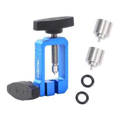 RISK Oil Needle Installation Tool Blue Aluminum Alloy + Stainless Steel + Plastic Replacement Accessories for Bicycle Hydraulic Disc Brake BH59 BH90 MTB