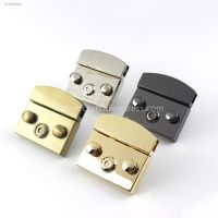 ▬☌┅ Rectangular Metal Press Push Lock Bag Briefcase Spring Lock Snap Decorative Clasps Closure Leather Craft Diy Hardware Accessory