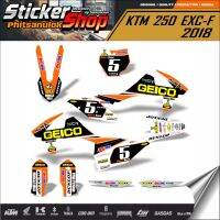 สติ๊กเกอร์ติดรถ วิบาก เอ็นดูโร่ รุ่น KTM 250 EXC-F 2018 2018 No.10