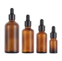 12pcs 12oz Empty amber Glass Dropper Bottles 1oz Transparent Oil Glass Piepette Dropper Container 5ml 10ml 20ml 30ml 50ml 100ml