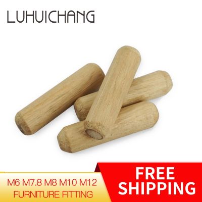 luchang M6 M7.8 M8 M10 M12 Wooden Dowel Cabinet Drawer Round Fluted Wood Craft Dowel Pins Rods Set Furniture Fitting