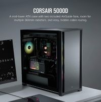 CASE (เคส) CORSAIR 5000D TEMPERED GLASS (BLACK) (CC-9011208-WW)สินค้ารับประกัน 2 ปี