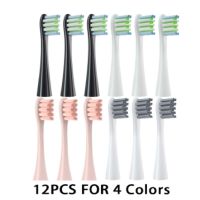 ▤ 12PCS Replacement Brush Heads for Oclean X ElectricToothbrush DuPont Soft Bristle Easy Installation Package Nozzles