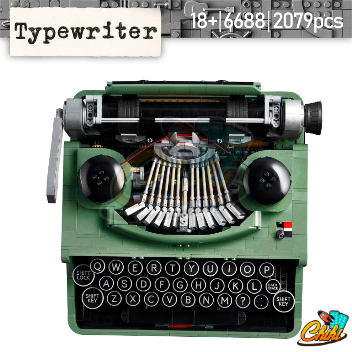 ตัวต่อ-เครื่องพิมพ์ดีด-typewriter-no-6688-จำนวน-2-079-ชิ้น