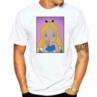 Shirt Alice In Wonderland Snorting Coke Cotton Broadcloth Short Gildan