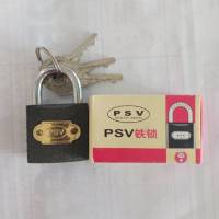 PSV กุญแจสปริงดำ กุญแจคอสั้น 32 mm 32มม แม่กุญแจ พร้อมลูกกุญแจ 3 ดอก