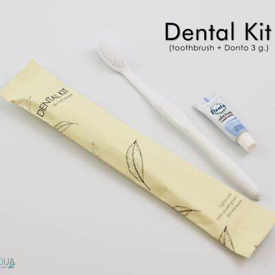 ✨ขายดี✨ ชุดแปรงสีฟันโรงแรม รุ่น The Leaf Dental kit [แพ็คชนิดละ125ชิ้น] ของใช้ในโรงแรม ของโรงแรม อเมนิตี้ Hotel Amenities