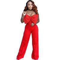 s Jumpsuit Butterfly Splicing Strap Fashion Sleeveless Straight Rompers One Piece Overalls Summer