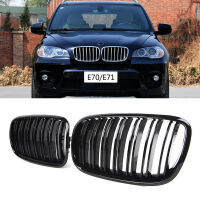 1คู่ M สีด้านหน้าย่าง Double Slat ด้านหน้ากระจังหน้ากันชนสำหรับ BMW E70 X6 E71 E72 2007-2013อุปกรณ์เสริมอัตโนมัติ