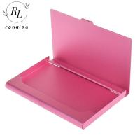 RONGLA Creative 1ชิ้นกล่องกล่องใส่บัตรอะลูมินัมอัลลอยที่ใส่เครดิตไอดีการ์ดชื่อผู้ถือบัตรบัตรเคสนามบัตรธุรกิจกล่องแพ็ค