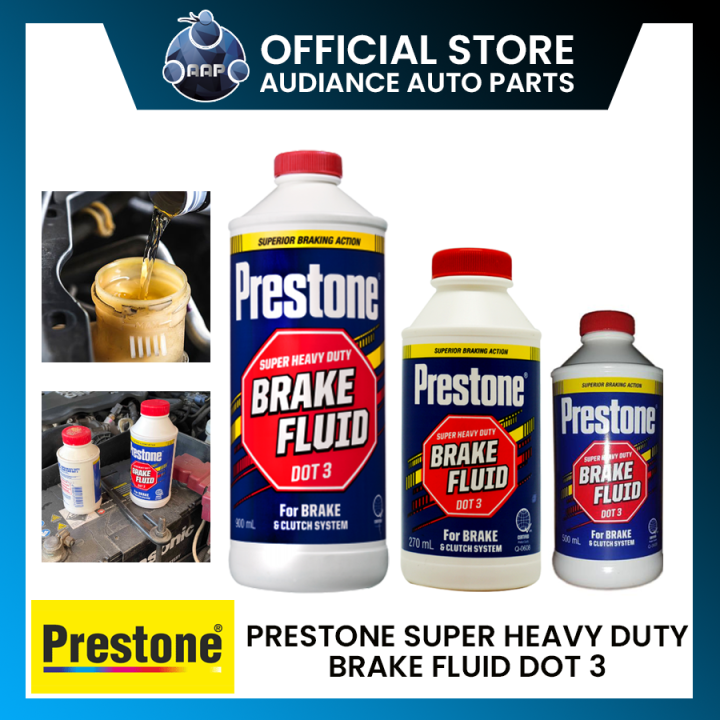 Prestone Super Heavy Duty Brake Fluid Dot 3 900ml, 500ml and 270ml