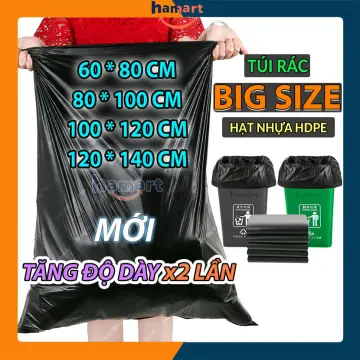 1 Bag Of 4 Thick Drawstring Trash Bag Plastic Garbage Bags, 60-80