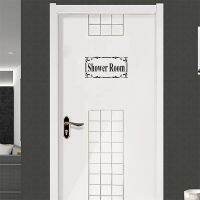 Creative Shower Room Sign Vinyl Door Sticker Personality Home Decoration Wall Stickers For Bathroom Rooms A2295