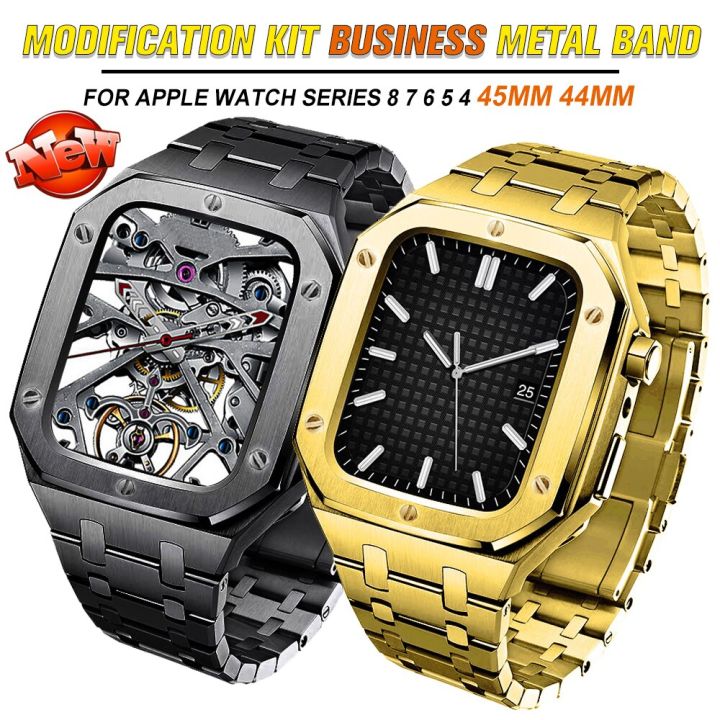 luxury-modification-kit-for-apple-watch-8-7-steel-watch-case-45mm-44mm-business-metal-bezel-frame-for-iwatch-series-6-5-se-strap-straps