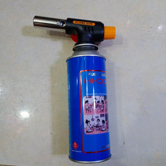 (Turun Harga!!) Gas Torch Kenmaster + Gas Kaleng Hi Cook / Alat Bakar