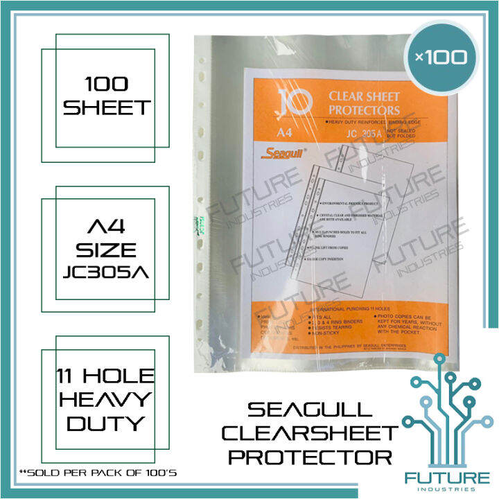 Clear Sheet Protector Ring Binder Refill SEAGULL Arch file Refill