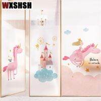 Window Privacy Film Sun Blocking Static Fairy Tale Style Vinyl Light Transmitting Children 39;s Room Decor Window Covering 40x100cm