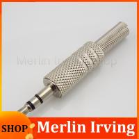 Merlin Irving Shop 3.5mm Stereo 2 Ring 3 Poles Jack Plug 3.5mm Female audio connector Cable Solder Adapter Terminal with Spring Metal