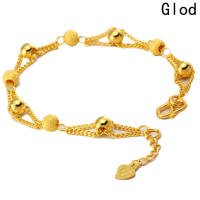 สร้อยข้อมือทองคำ14K สำหรับผู้หญิง,เครื่องประดับลูกปัด16 + 3ซม.