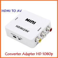 โปรโมชั่น HDMI TO AV Converter Adapter Audio HD 1080p ตัวแปลงสัญญาณ ทั้งภาพและเสียงจาก HDMI เป็น AV (สีขาว) ราคาถูก สายดิจิตอล สายHDMI สายทีวี สายสัญญาณทีวี