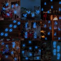 Luminous Tree Snowflake Wall Stickers for Kids Rooms Bedroom Christmas Home Decor Window Fluorescent Stickers Glow In The Dark