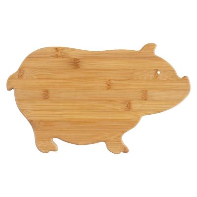 Bamboo Pig Shaped Bamboo Serving and Cutting Board,Childrens Cartoon Pig Shape Chopping Board