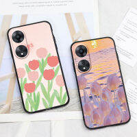 ภาพวาดสีน้ำมัน Konsmart ดอกทิวลิปเคสโทรศัพท์สำหรับ A98 OPPO 5กรัม A78 4กรัม5กรัม A58 4กรัม5กรัม A17 A77s A57 A17K 4กรัม A77 5กรัมน้ำมัน A95 A96 A94 A74 A55 A16 A16K A16e a5 A15s A31 A9 A33 A53 2020 A52มี2023ใหม่ A92มีปลอกโทรศัพท์มือถือในสต็อก