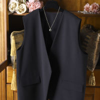 Spot parcel post Pre-Sale Wear and Match Items Look Good Whatever They Match ！ Black V Collar Slimming Suit Vest Coat Women