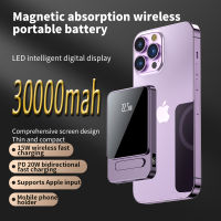 2023ใหม่30000MAh ที่ชาร์จแบตเตอรี่สำรองไร้สายแม่เหล็กชาร์จได้อย่างรวดเร็วสำหรับ IPhone 14 13 12 11ซัมซุงฮัวเหว่ยเสี่ยวหมี่ Mini Powerbank