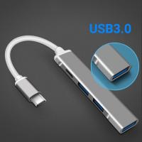 [HOT HAIXWLXKWW 589] 4 1 USB Docking Station Hub Plug Splitter อลูมิเนียมอัลลอยด์ Usb/type C สำหรับ USBC