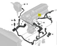 ท่อน้ำเข้าเครื่อง(No.11) BMW Series 5 E60 525i 530i , E65/E66 730i 740i  เครื่อง M54 (11537519710)