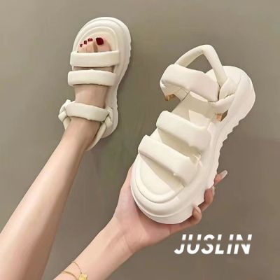 JUSLIN รองเท้าแตะผู้หญิง ความสูง แฟชั่นสไตล์เกาหลี แฟชั่น 2022 NEW OCT3105