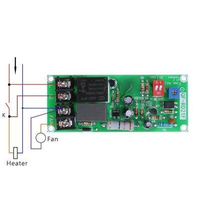 Ac100v-220V นาฬิกาจับเวลาปรับได้รีเลย์ควบคุมปิดบอร์ดสวิทช์ดีเลย์สำหรับพัดลมดูดอากาศ