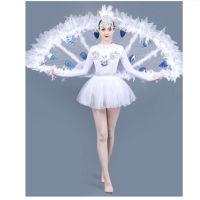 ✖ Xiao he elegant children dress peacock dance opening small bailing dai dance woman retro style stage costume