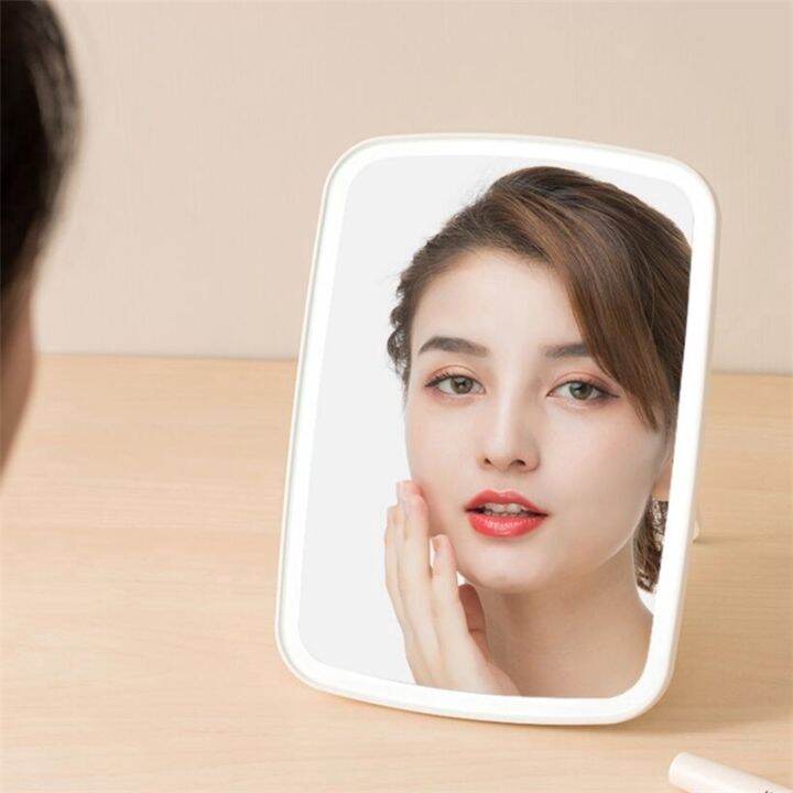 xiaomi-mijia-กระจกแต่งหน้าแบบมีไฟ-led-พับได้-intelligent-makeup-mirror-desktop-led-light-folding-light-mirror