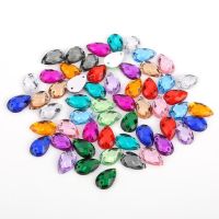 【CW】 TPSMOC 8x13mm/10x14mm/13x18mm/18x25mm Drop Colorful Sew Rhinestone Flatback Beads