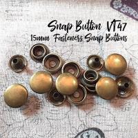 30 Set กระดุม สแนป กระดุมแป๊ก VT47 สีเหลืองดำ หน้า 15 มิล จำนวน 30 ชุด  30sets 15mm SNAP Spring button Fasteners