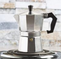 Moka Pot เครื่องชงกาแฟเตาตั้งพื้นแบบอิตาลีอลูมิเนียมอัลลอยด์สไตล์ยุโรปภาชนะแปดเหลี่ยม