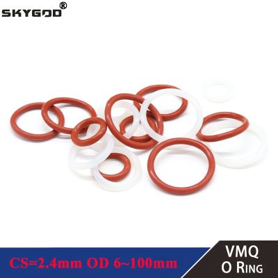 【DT】hot！ 10pcs / VMQ Silicone O  2.4mm 6   100mm FoodGrade Washer Rubber Insulated Gasket