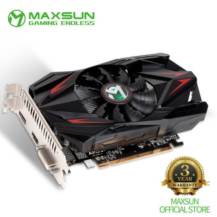 MAXSUN AMD Radeon RX 550 4GB GDDR5 Computer PC Gaming Video Graphics ...