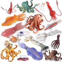 Morris8 2023 Ocean Sea Life Simulation Animal Model Octopus Squid Action Toy Figures Educational Collection Gift for Children Kids Toys